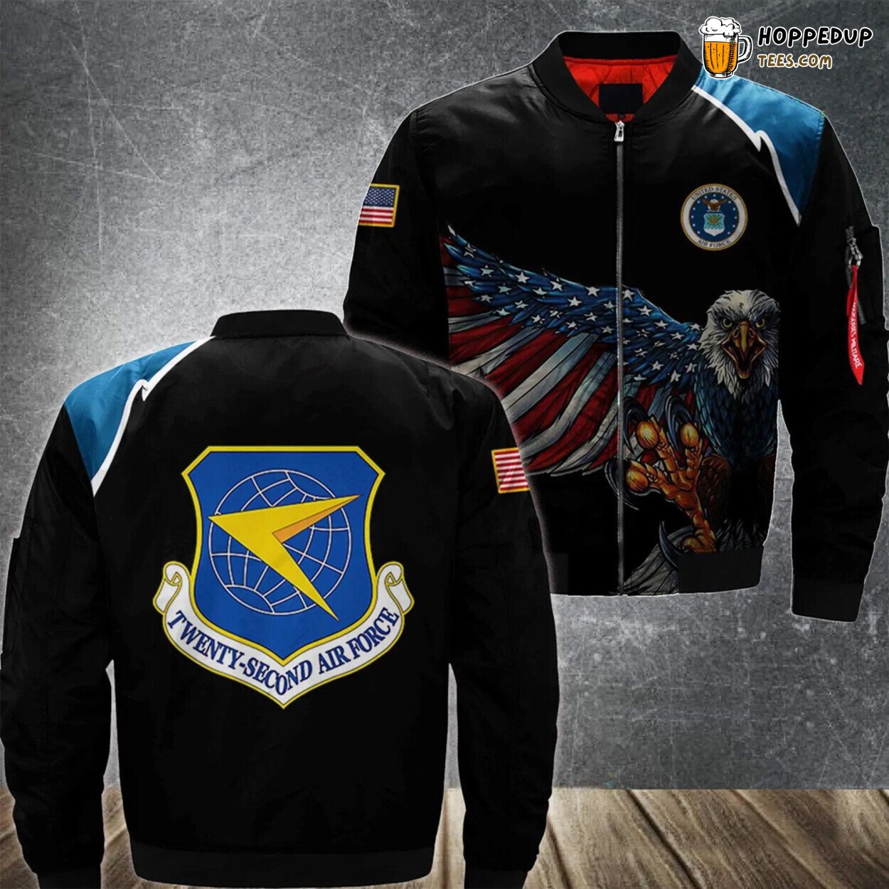 22nd Air Force Legacy Unique Tribute Classic Bomber Jacket