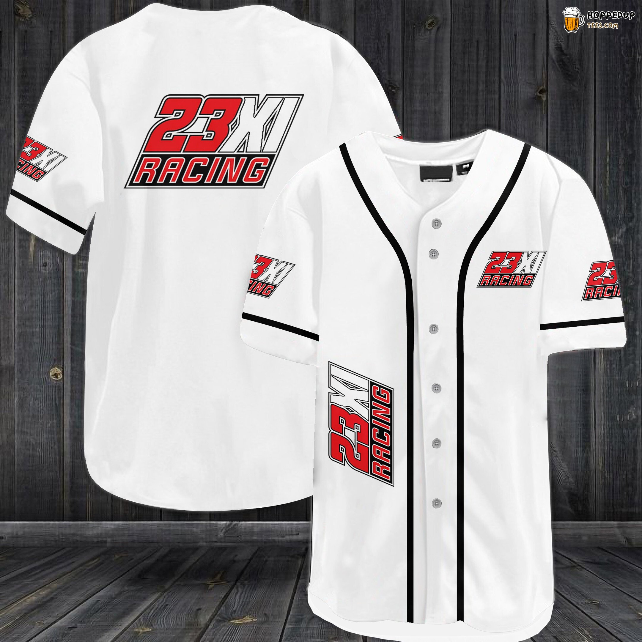 23XI Racing Baseball Jersey White Unisex Jersey Shirt