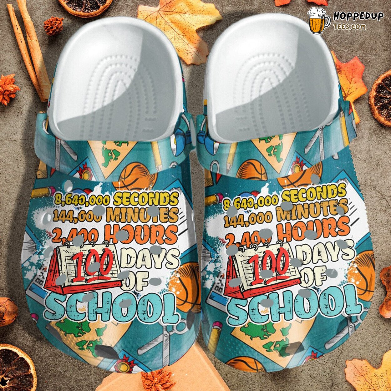 2400 Hours 100 Days Schoolleopard Crocbland Clog Unique Gift