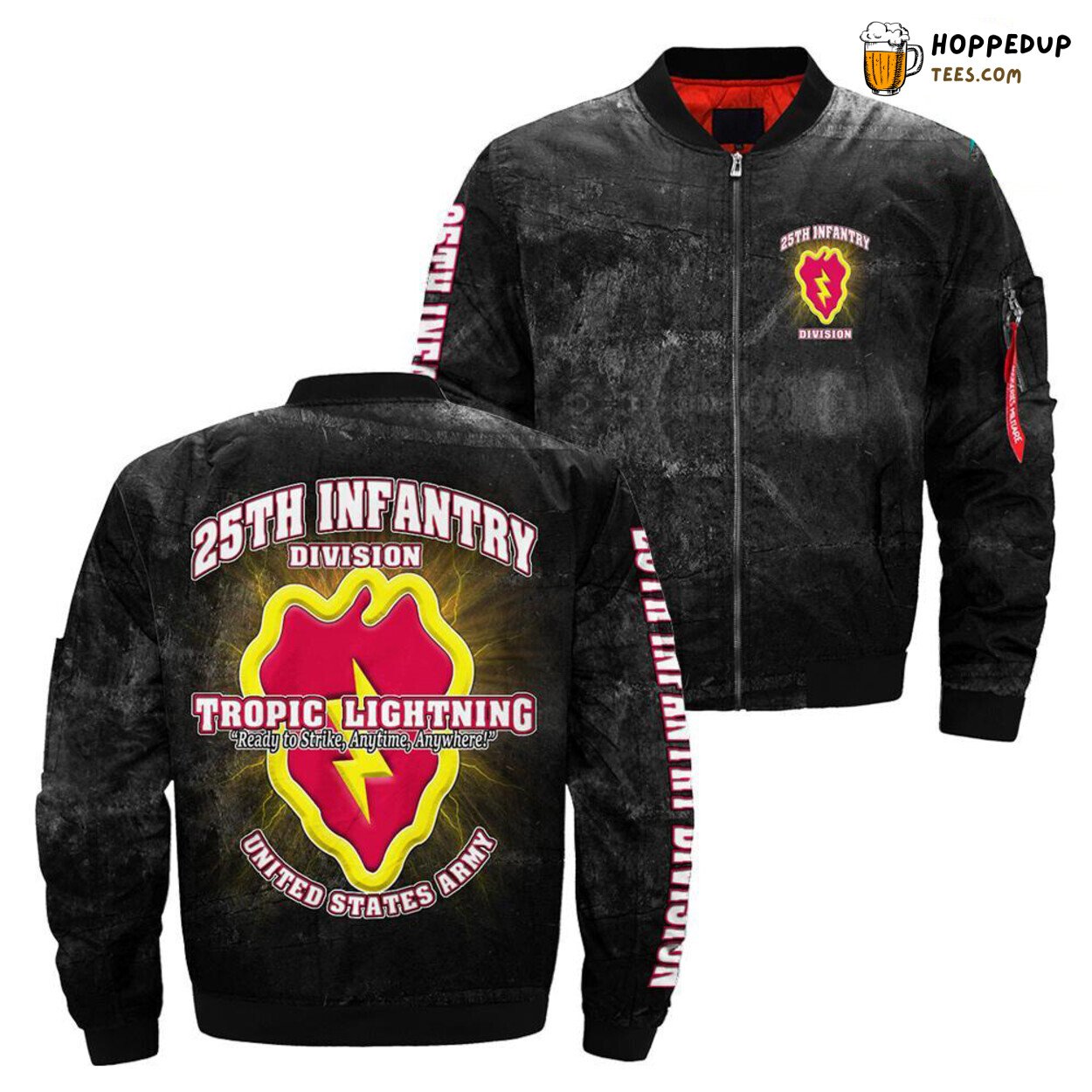 25th Infantry Division Tropic Lightning Ready To Strike Bomber Jacket