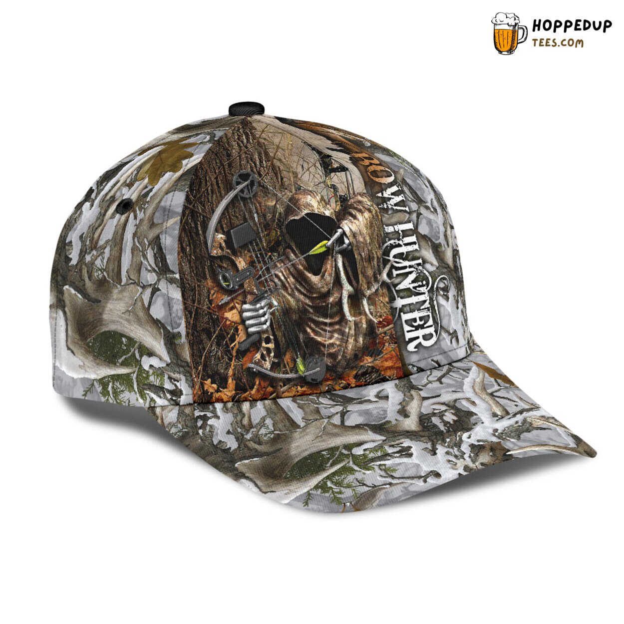 3D Baseball Cap Bow Hunter Snow Camo Ultimate Hunting Enthusiast Choice