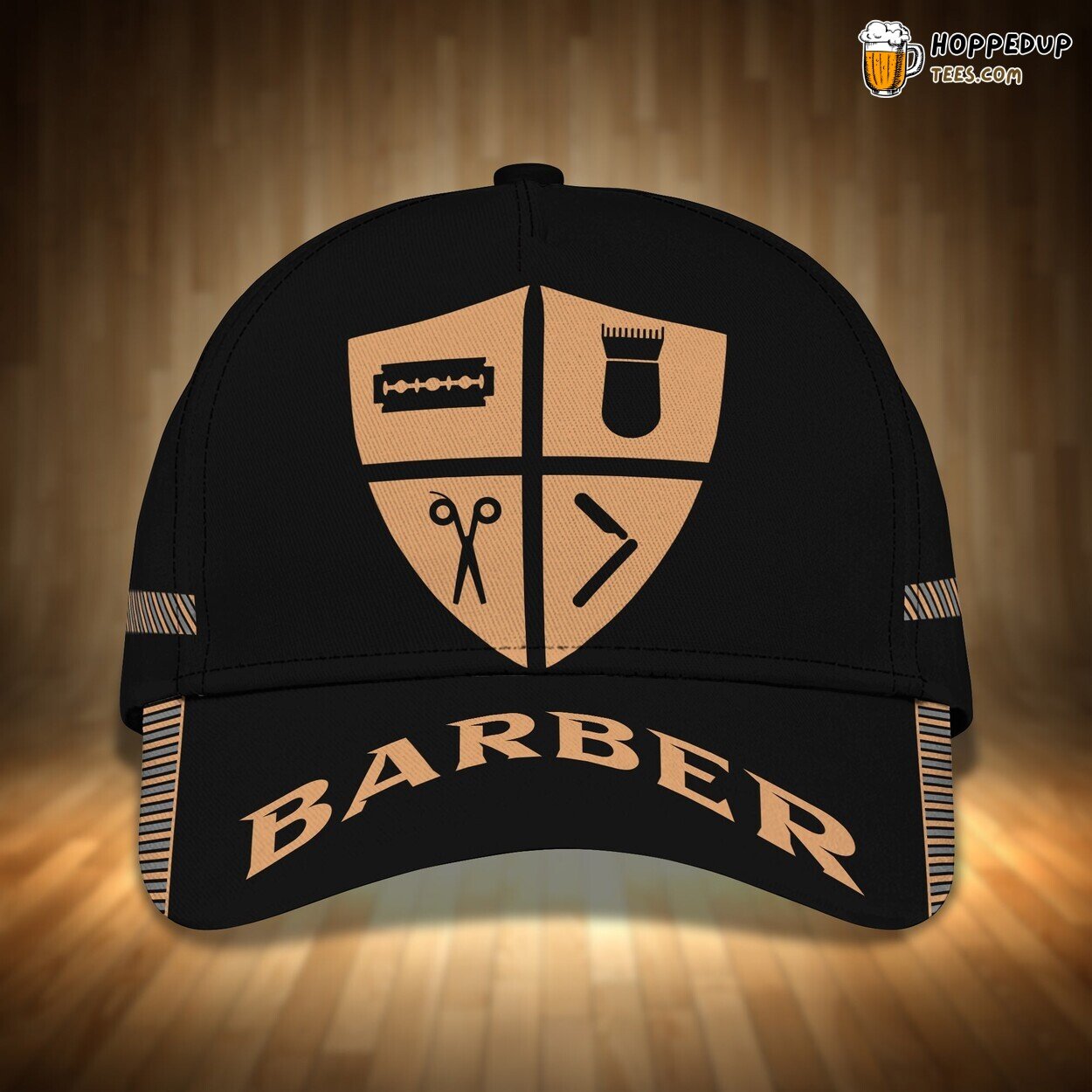3D Classic Barber Shop Cap Haircare Enthusiast Personalized Name Hat Wear