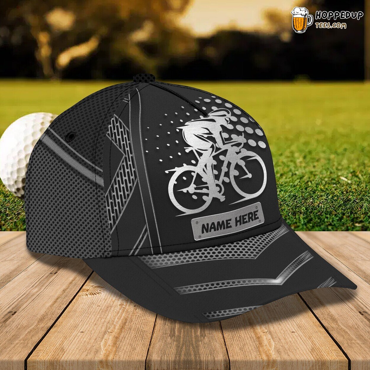 3D Classic Bicycle Cap Personalized Name Unique Custom Design Distinctive