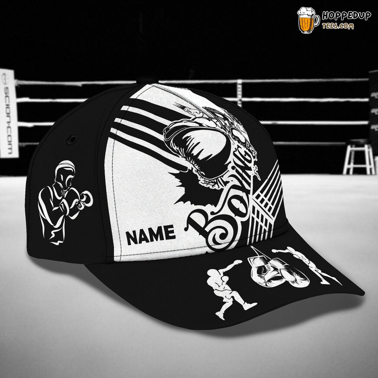 3D Classic Boxing Series Cap Personalized Name Stylish Unique Best Design Model