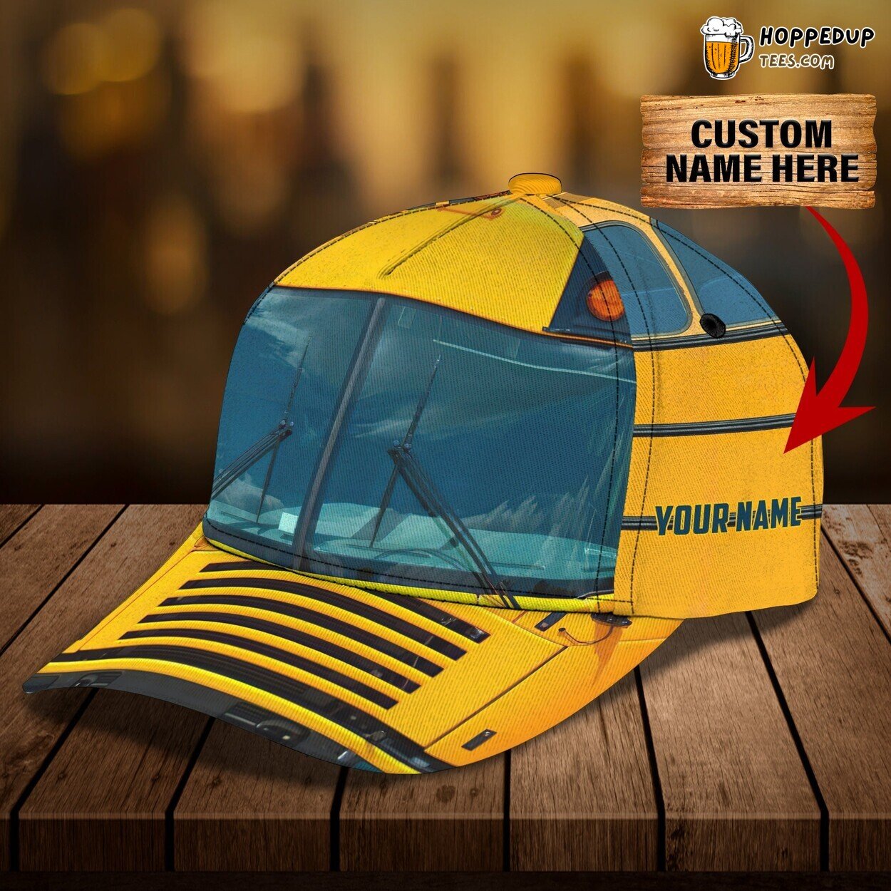 3D Classic Bus Driver Cap Personalized Custom Name Unique Signature Design
