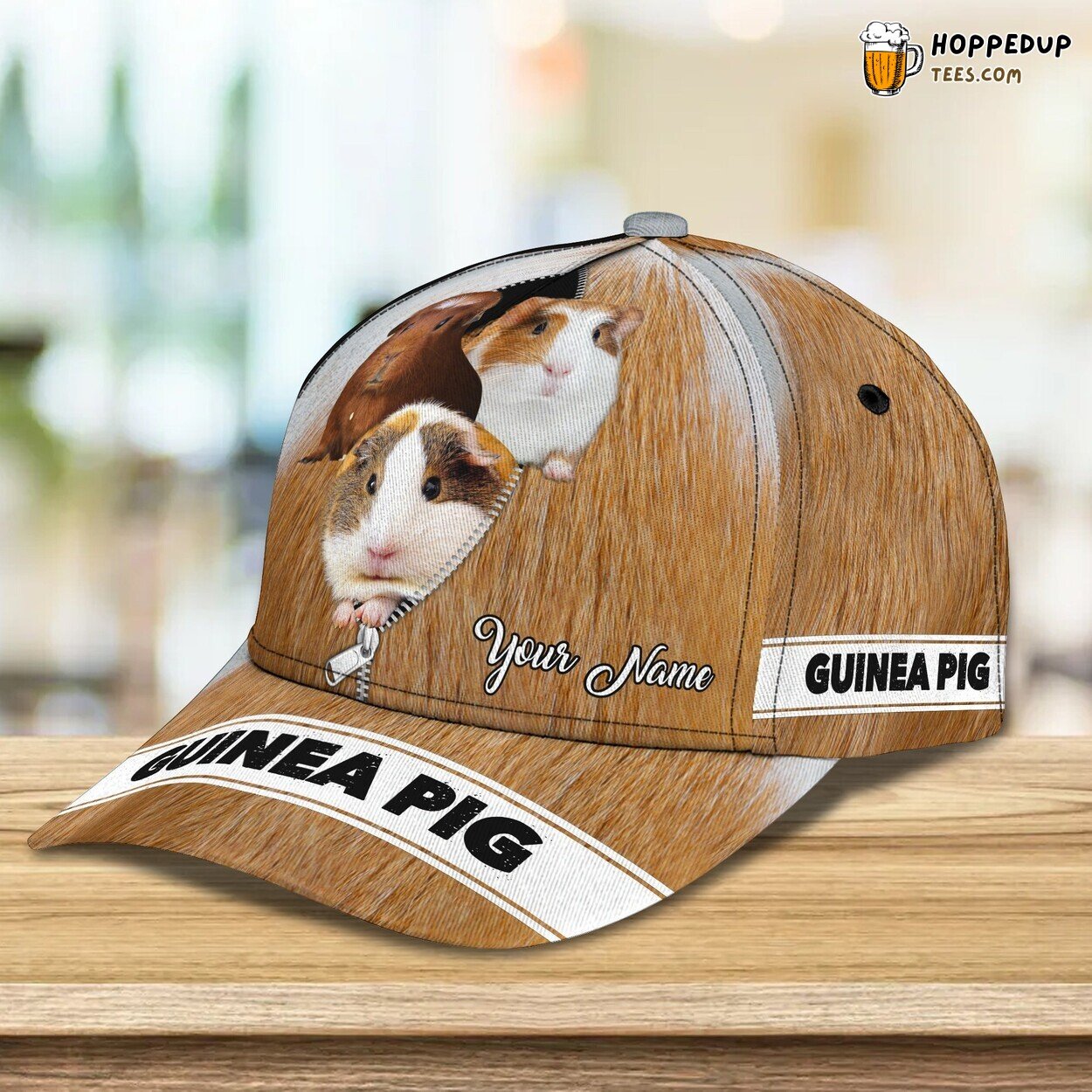3D Classic Cap Adoring Guinea Pig Personalized Name Unique Hat 3D Classic Cap Adoring Guinea Pig Personalized Name Unique Hat