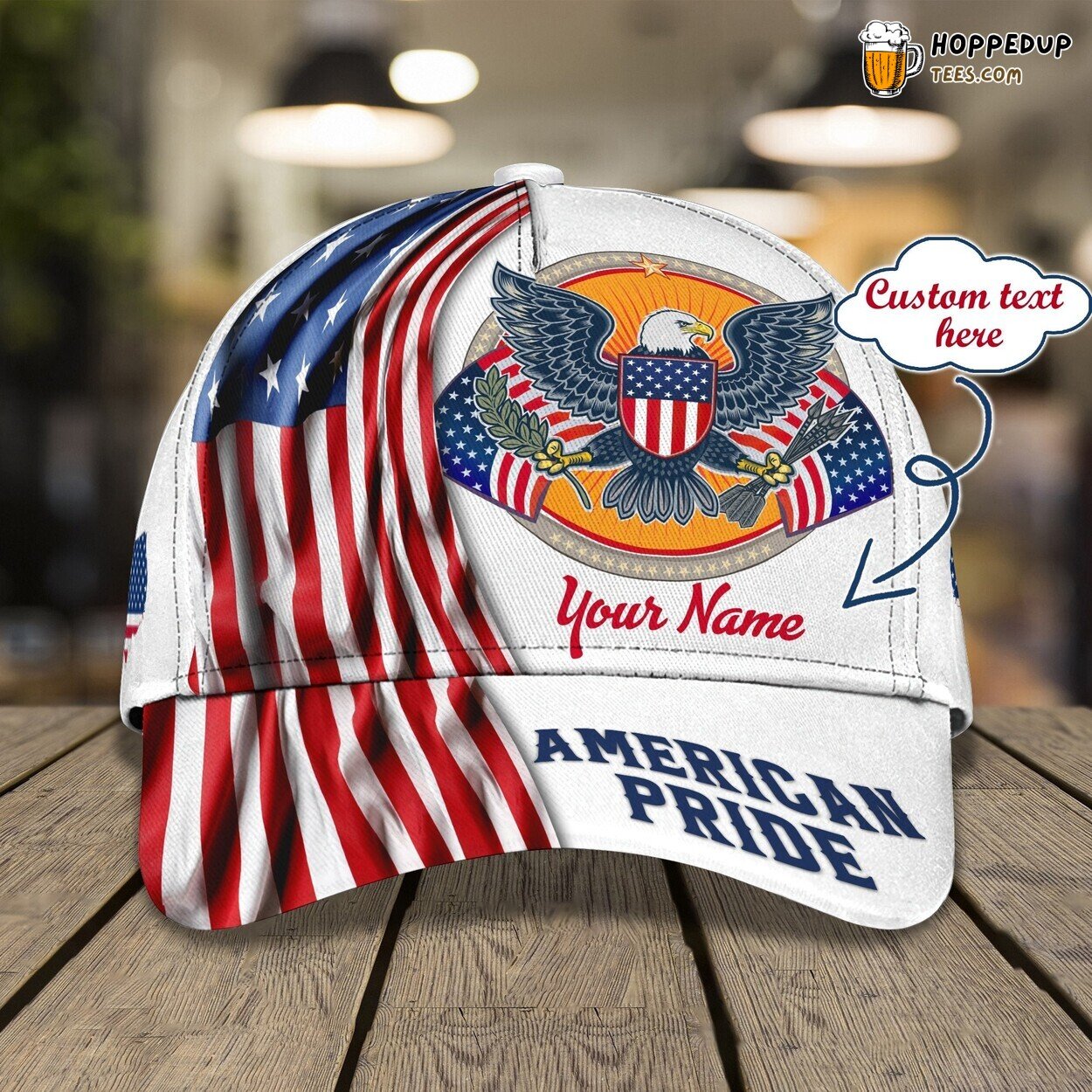 3D Classic Cap American Pride Celebration Personalized Name Hat Design Series