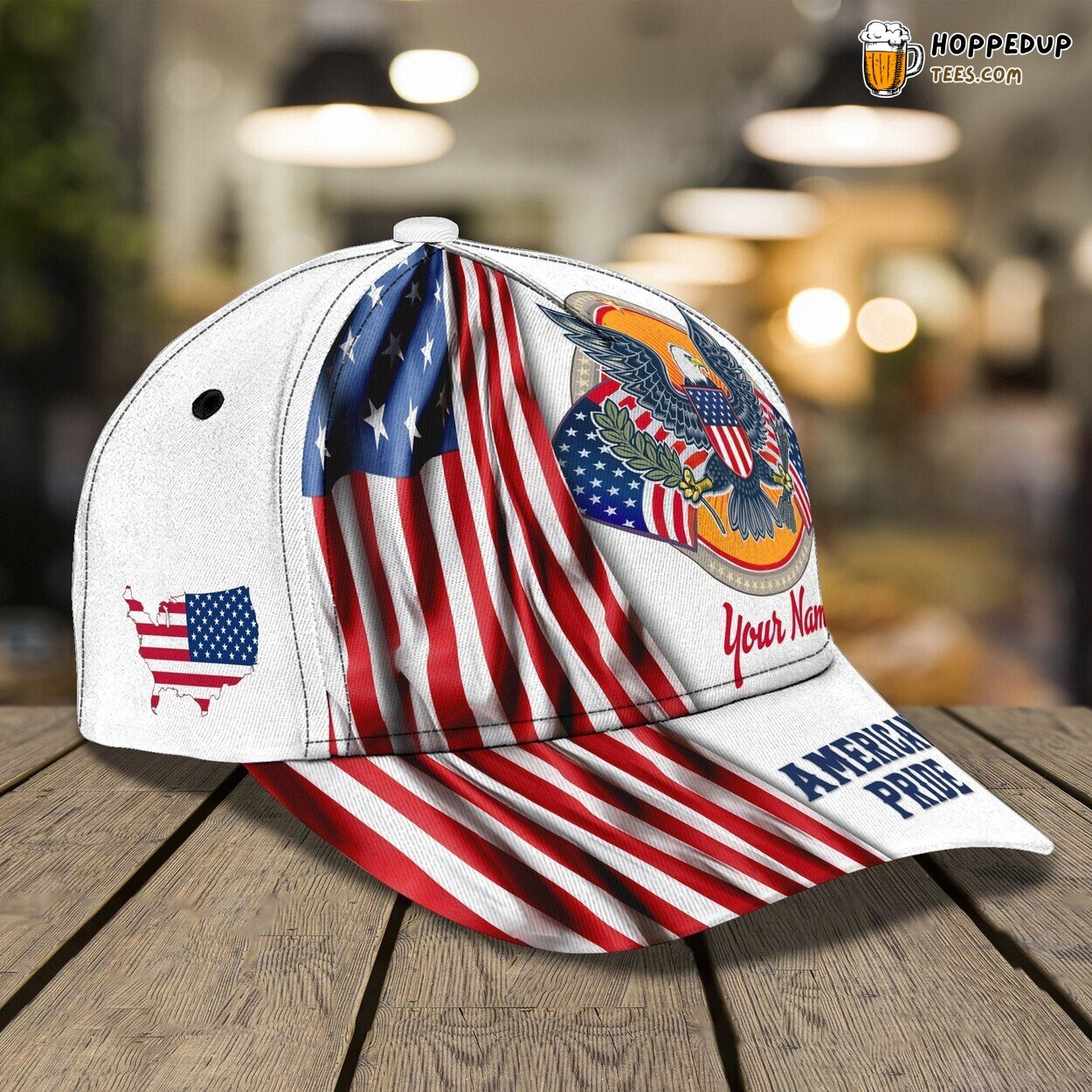 3D Classic Cap American Pride Celebration Personalized Name Hat Design Series