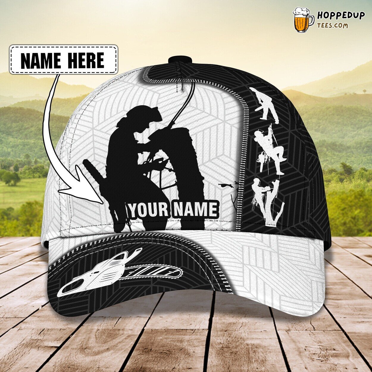 3D Classic Cap Arborist Nature Lovers Personalized Name Hat Unique Series