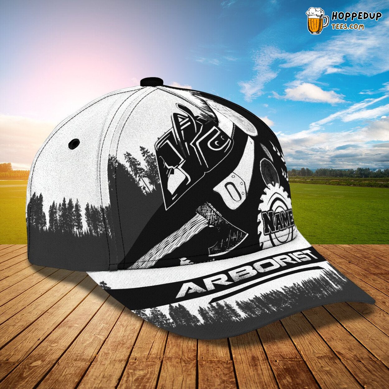 3D Classic Cap Arborist Tree Care Personalized Name Classic Hat Design Tribute