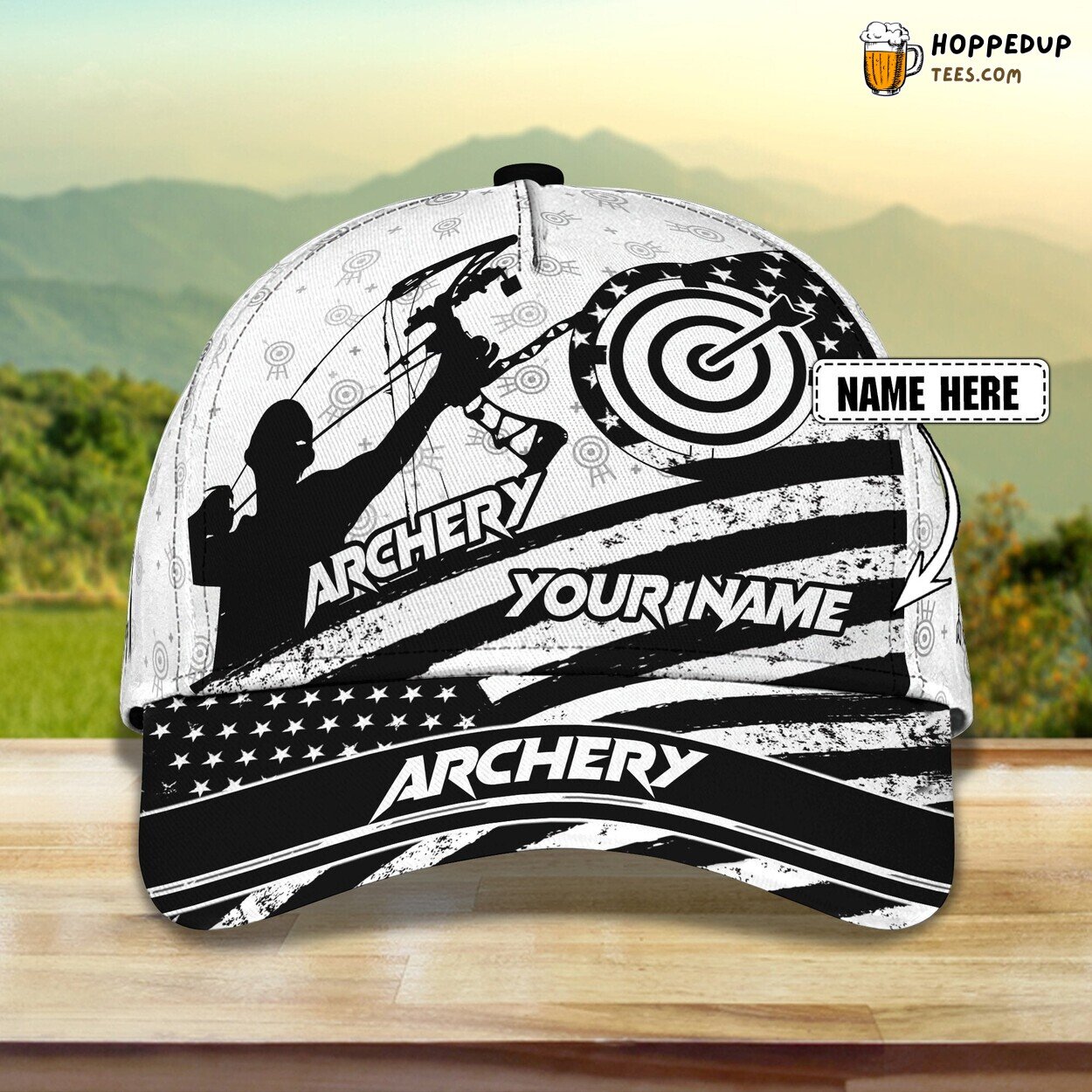 3D Classic Cap Archery Enthusiast Fuly Personalized Name Hat Design