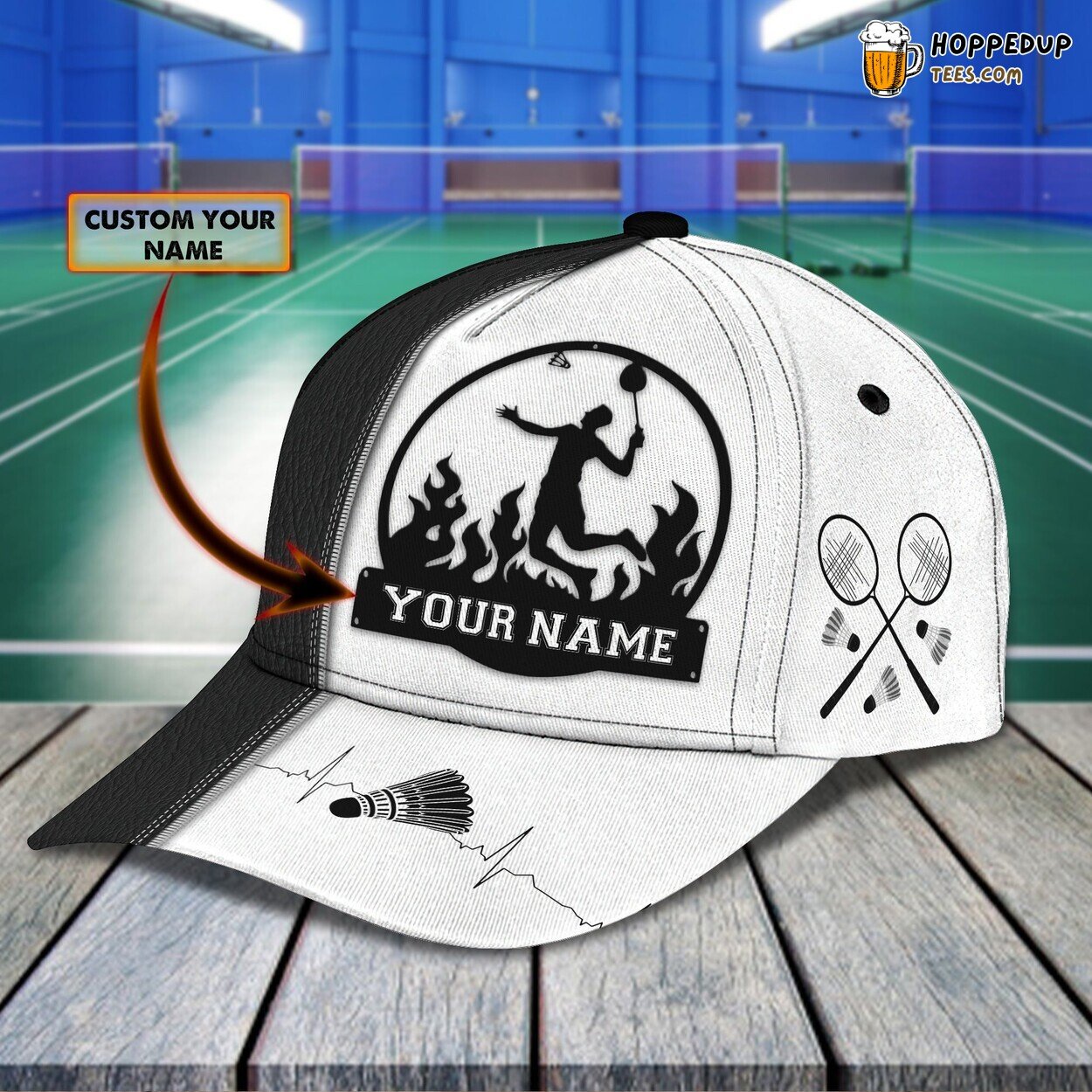 3D Classic Cap Badminton Personalized Name Unique Premium Design Trend