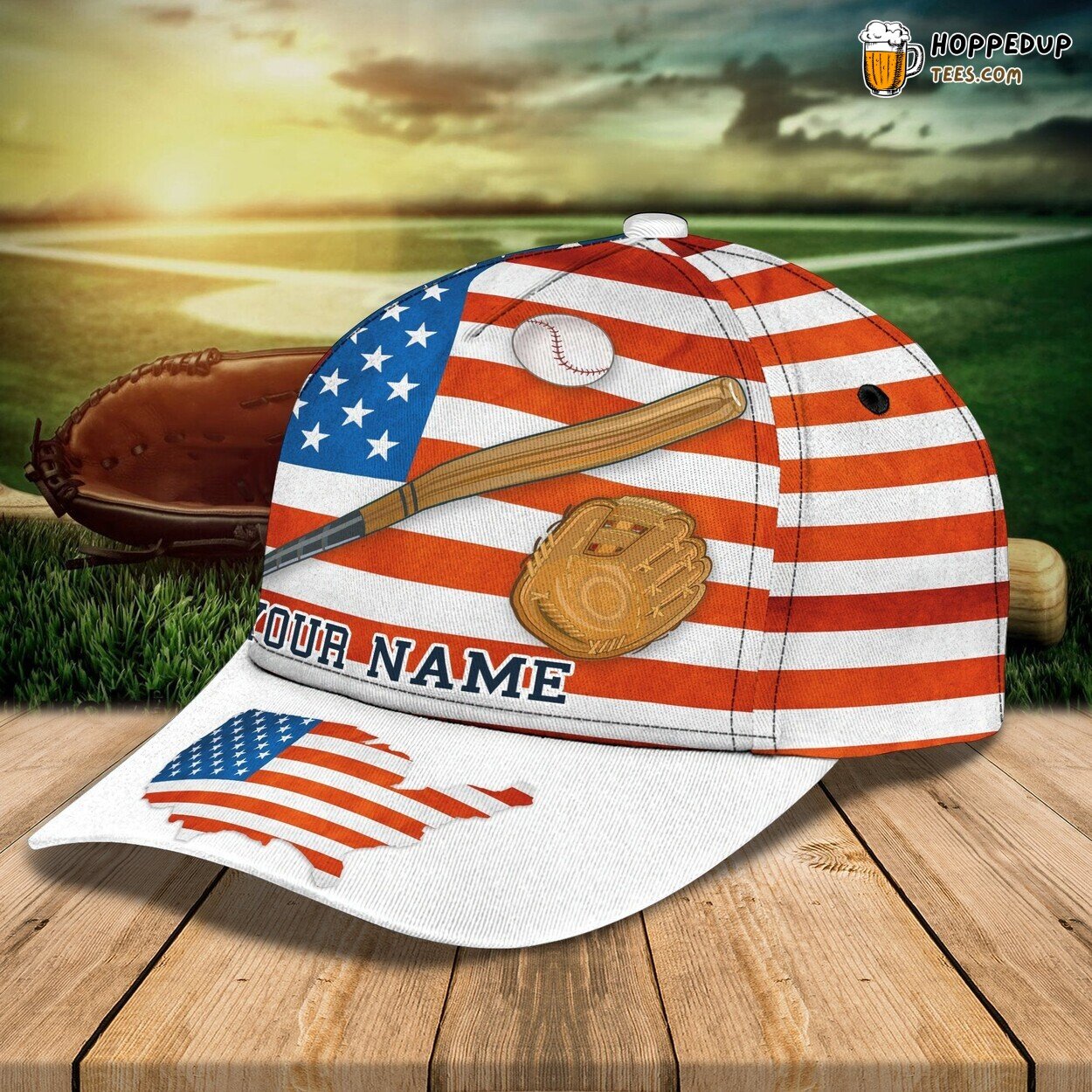 3D Classic Cap Baseball Champions Personalized Name Classic Hat Unique Design