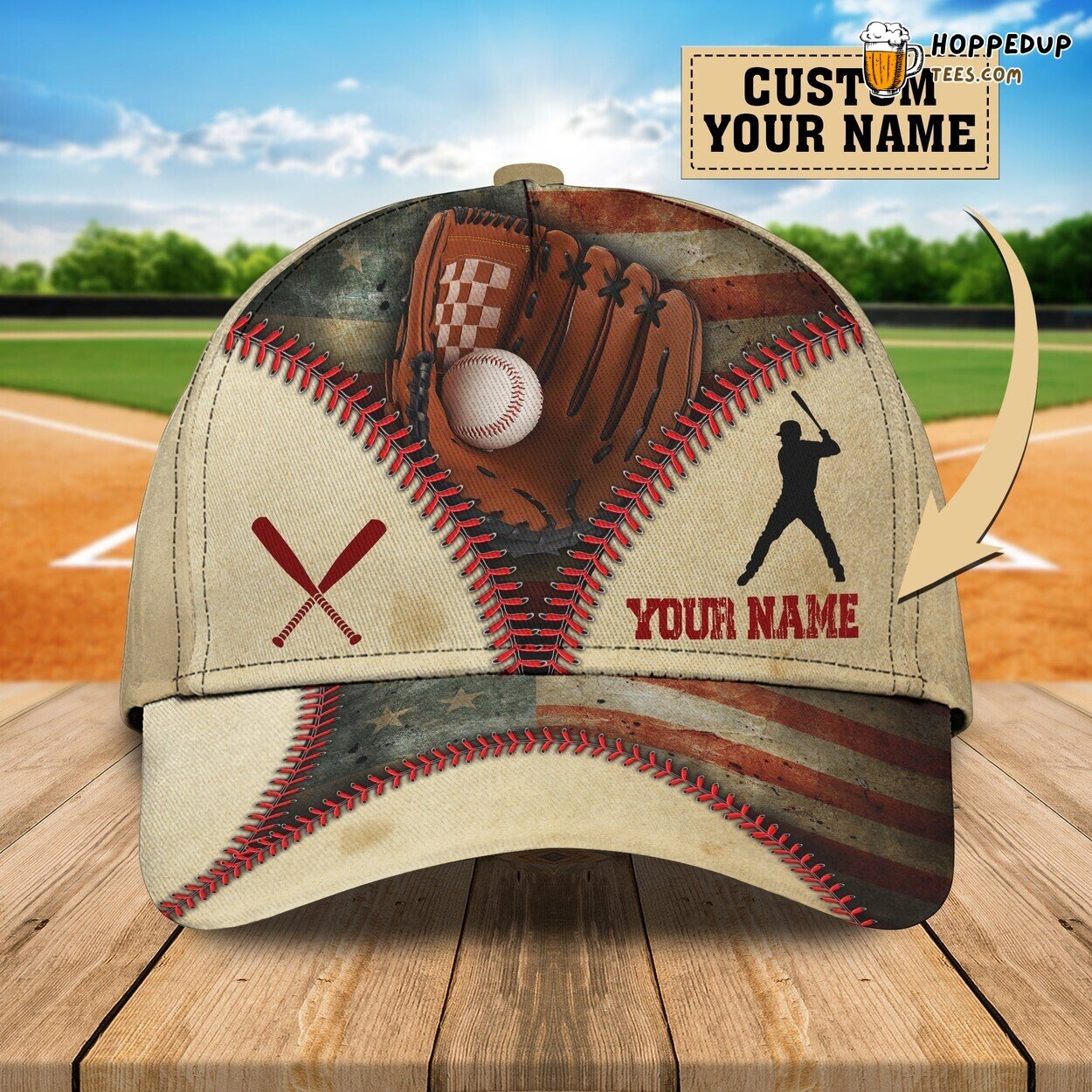 3D Classic Cap Baseball Enthusiast Distinct Design Personalized Name Hat