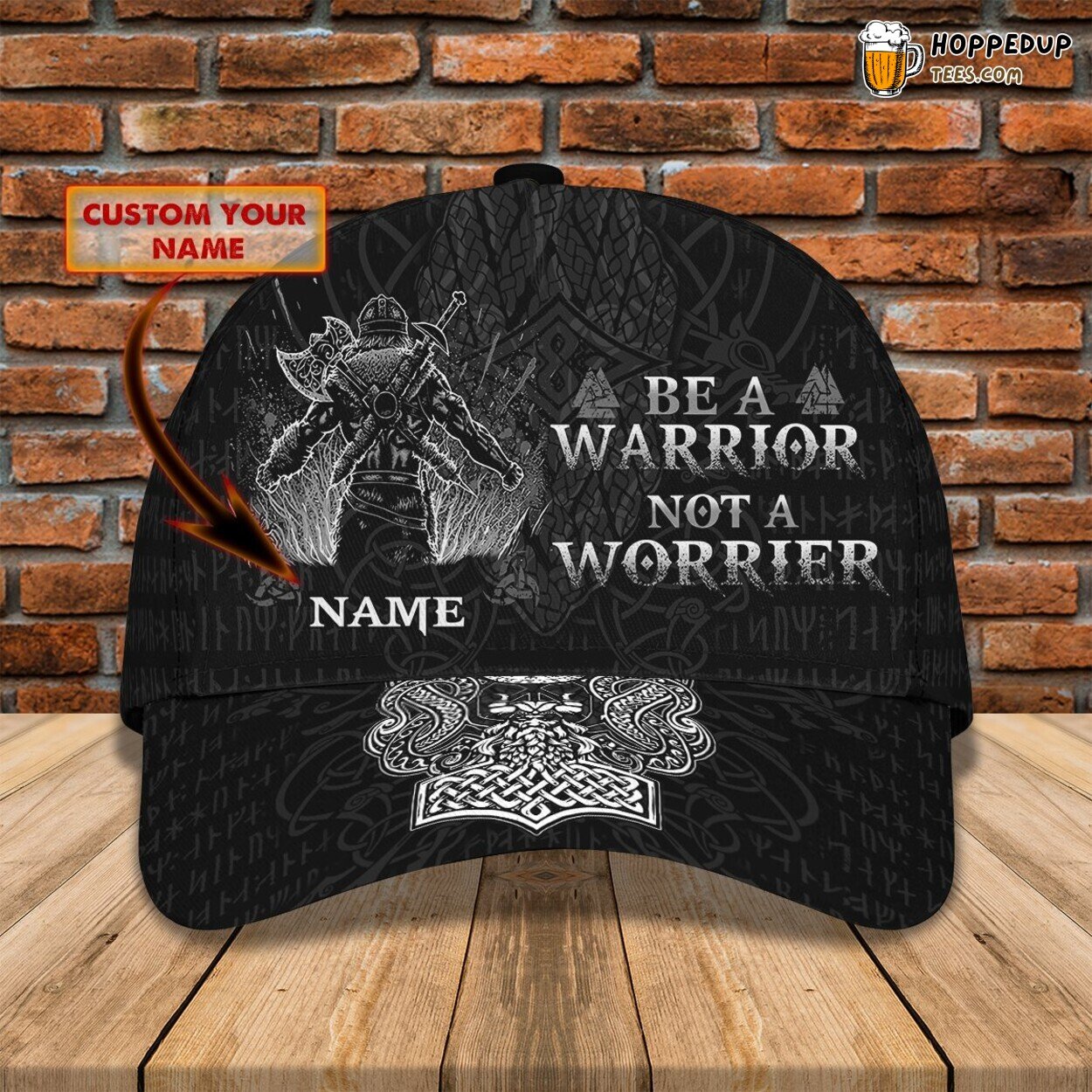 3D Classic Cap Be A Warrior Inspirational Personalized Name Classic Hat Design