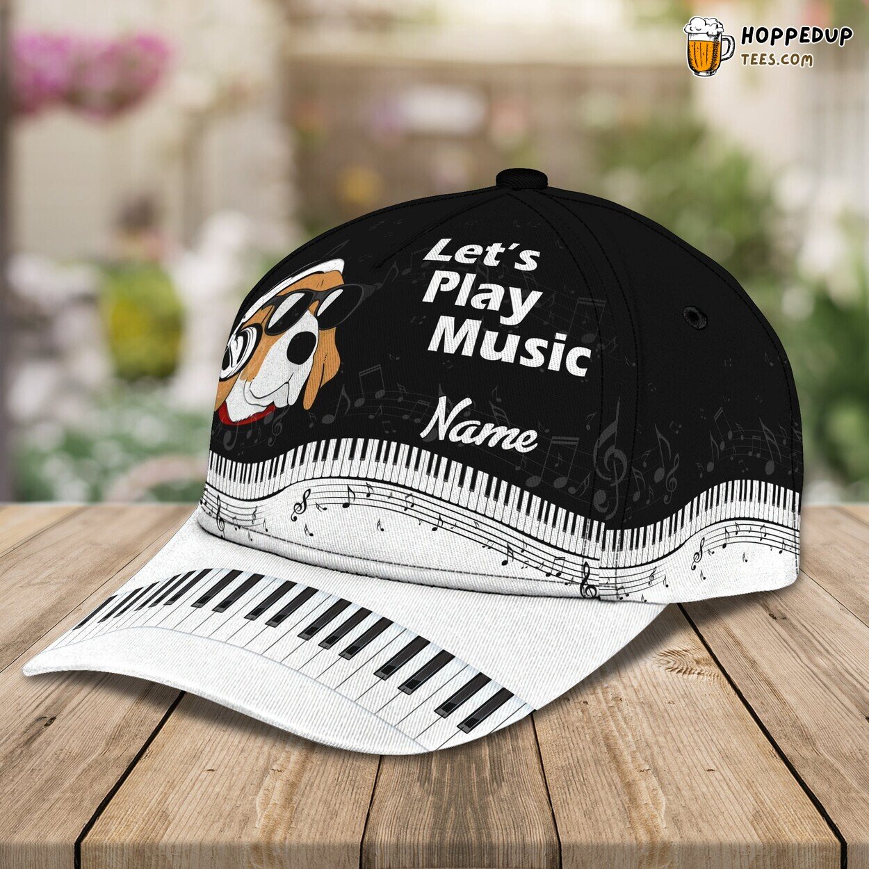3D Classic Cap Beagle Playing Piano Personalized Name Stylish Unique Premium Design 3D Classic Cap Beagle Playing Piano Personalized Name Stylish Unique Premium Design
