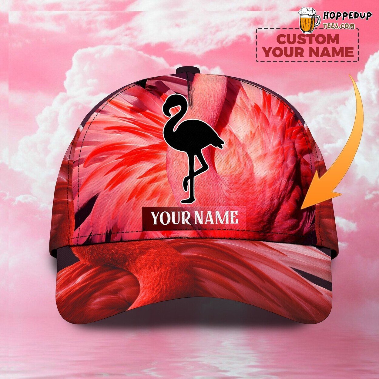 3D Classic Cap Beautiful Flamingo Lovers Personalized Name Hat Unique Design