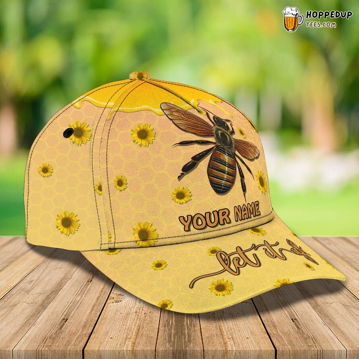 3D Classic Cap Bee Enthusiast Personalized Name Classic Hat Unique Design
