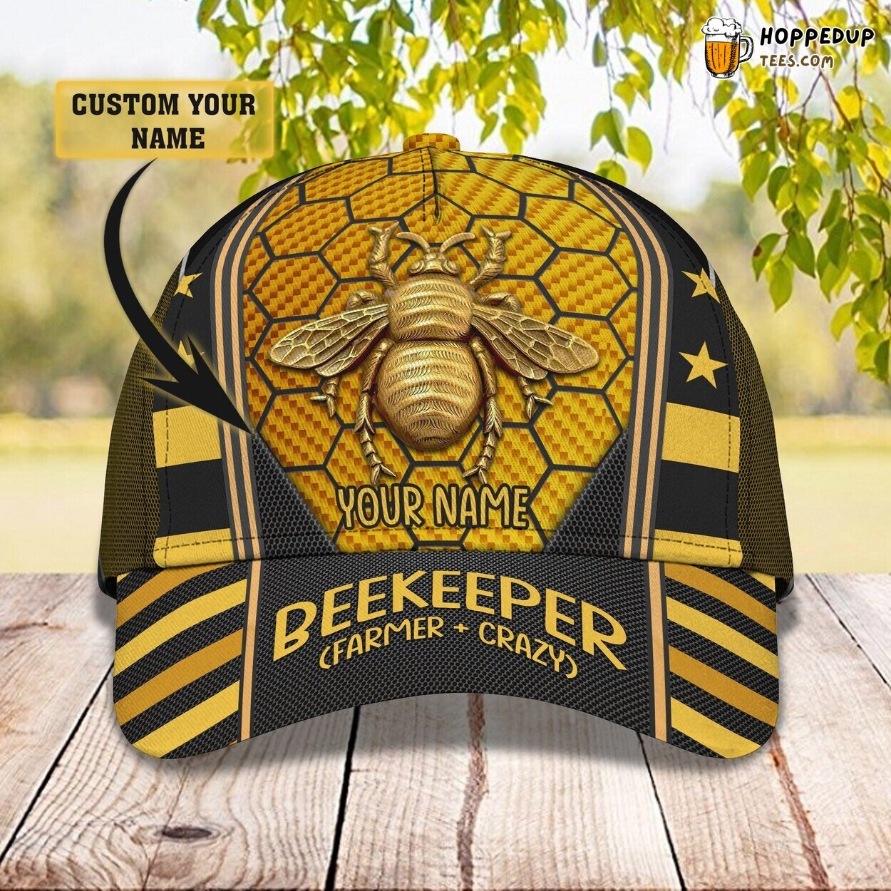 3D Classic Cap Beekeeper’s Passion Personalized Name Unique Hat Design