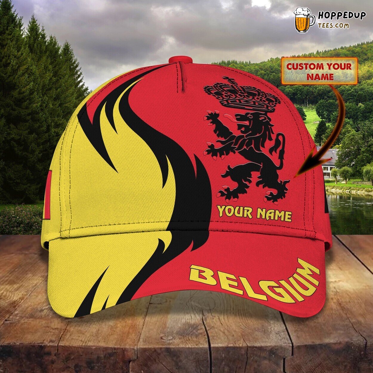 3D Classic Cap Belgium Pride Personalized Name Classic Hat Design 3D Classic Cap Belgium Pride Personalized Name Classic Hat Design