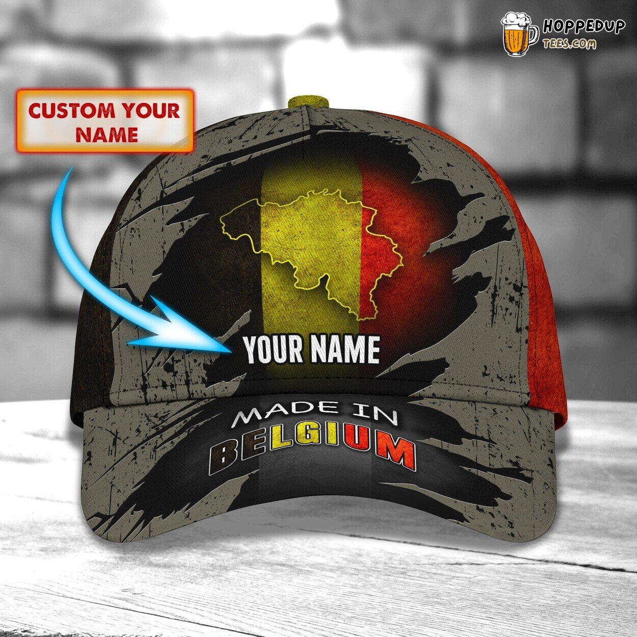 3D Classic Cap Belgium Pride Personalized Name Classic Hat Unique Experience
