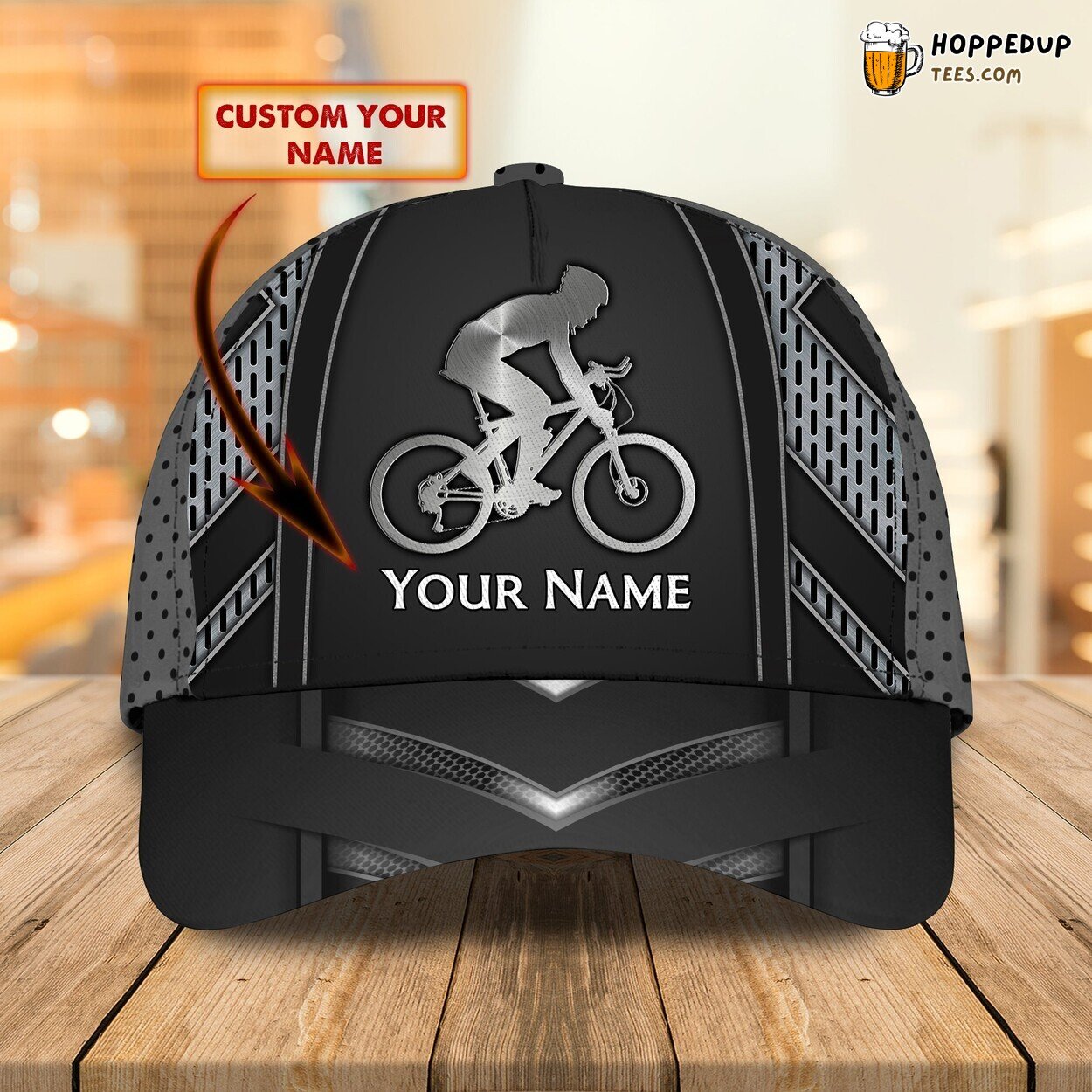 3D Classic Cap Bicycle Enthusiast Ride Personalized Name Unique Hat