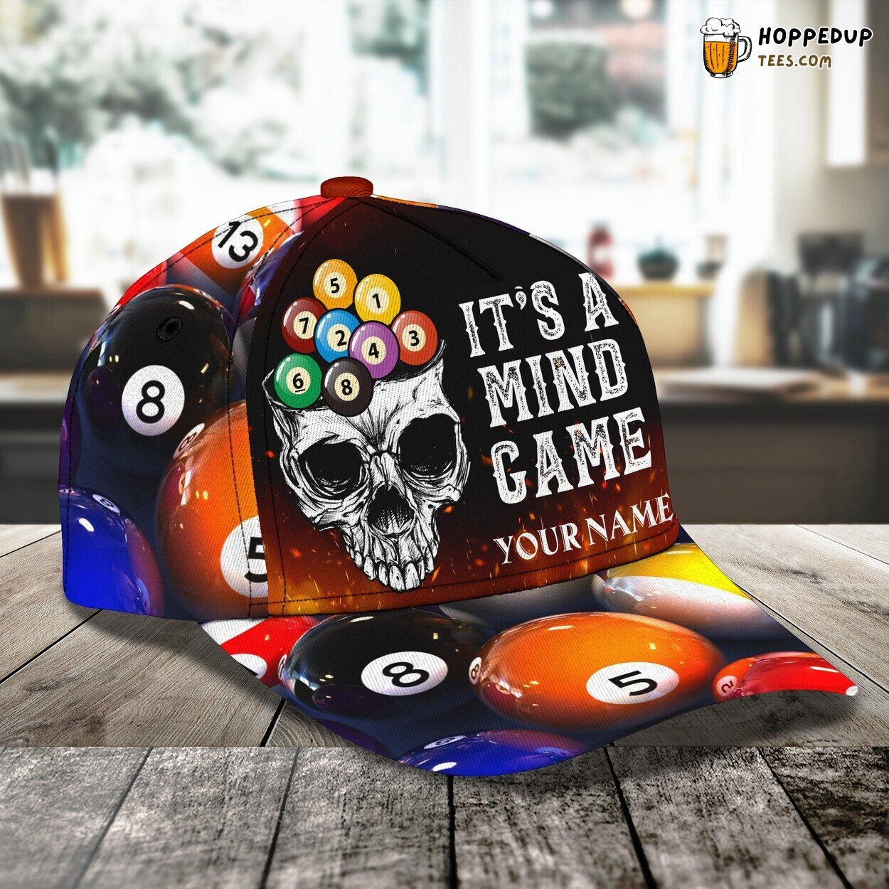 3D Classic Cap Billiard Passion Personalized Name Unique Stylish Premium Best Trend
