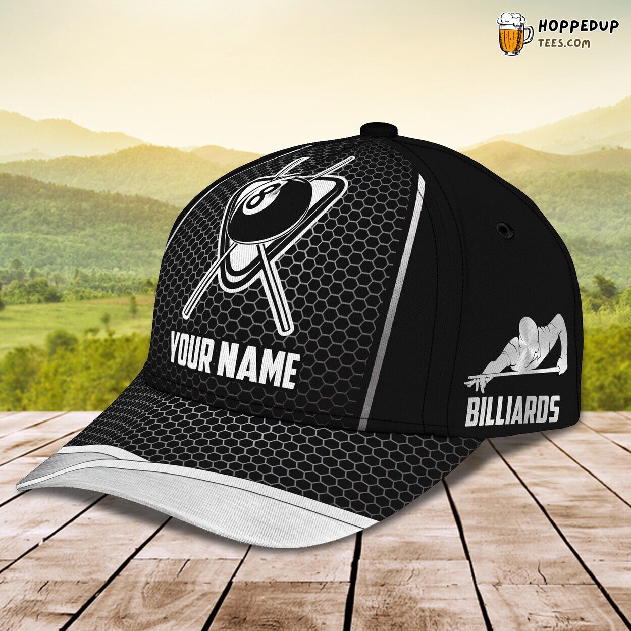 3D Classic Cap Billiard Personalized Name Unique Stylish Premium Design Trend