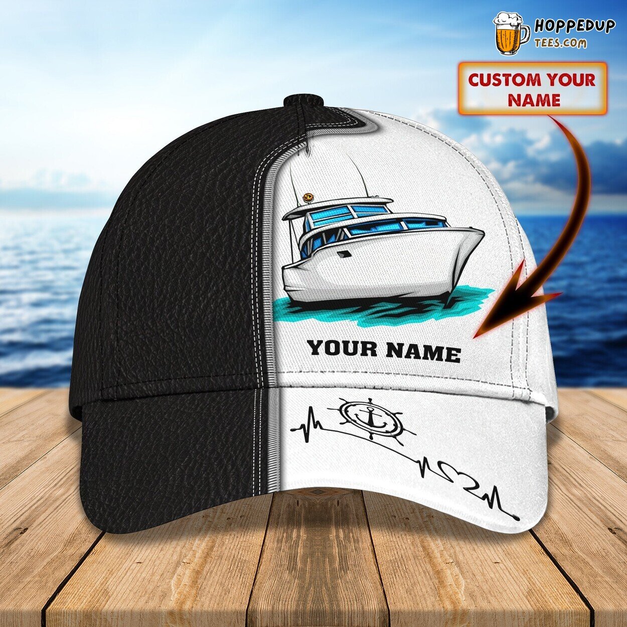 3D Classic Cap Boating Adventure Personalized Name Classic Hat Unique Design