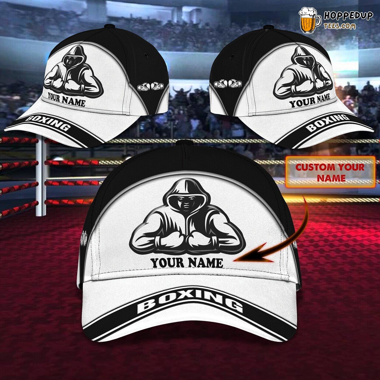 3D Classic Cap Boxing Personalized Name Unique Stylish Premium Model Trend