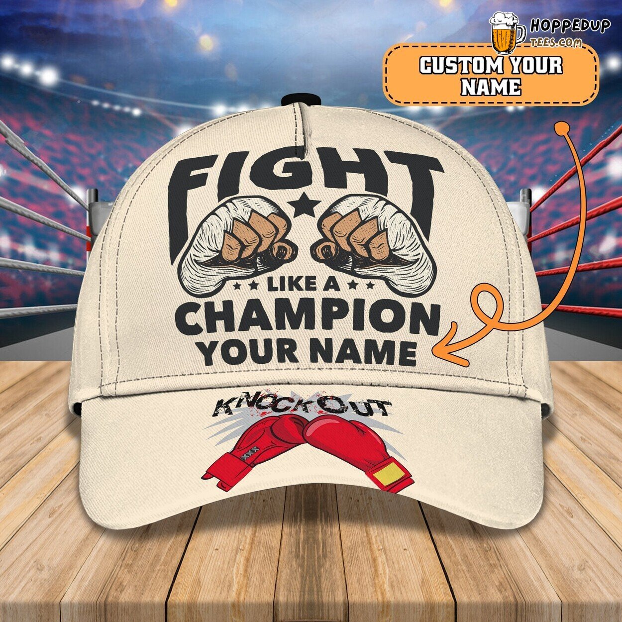 3D Classic Cap Boxing Ring Fighters Personalized Name Classic Hat Unique Series