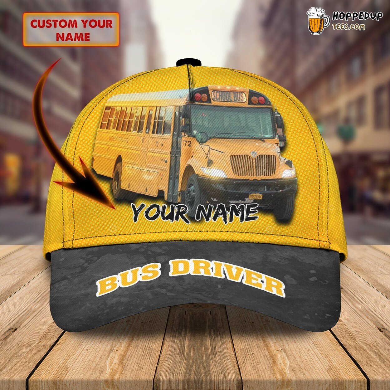 3D Classic Cap Bus Driving Passion Personalized Name Unique Design Hat