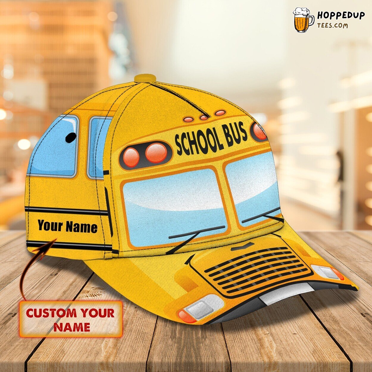 3D Classic Cap Bus Enthusiast Personalized Name Unique Transit Hat
