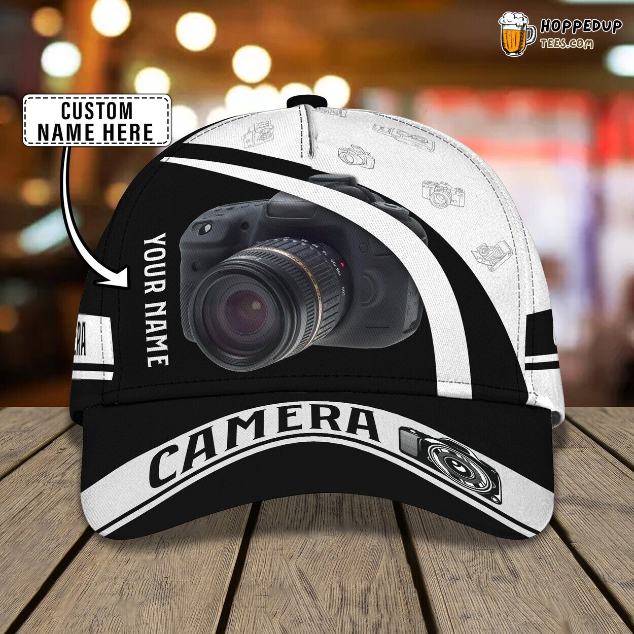 3D Classic Cap Camera Lovers Personalized Name Classic Hat Unique Series Design