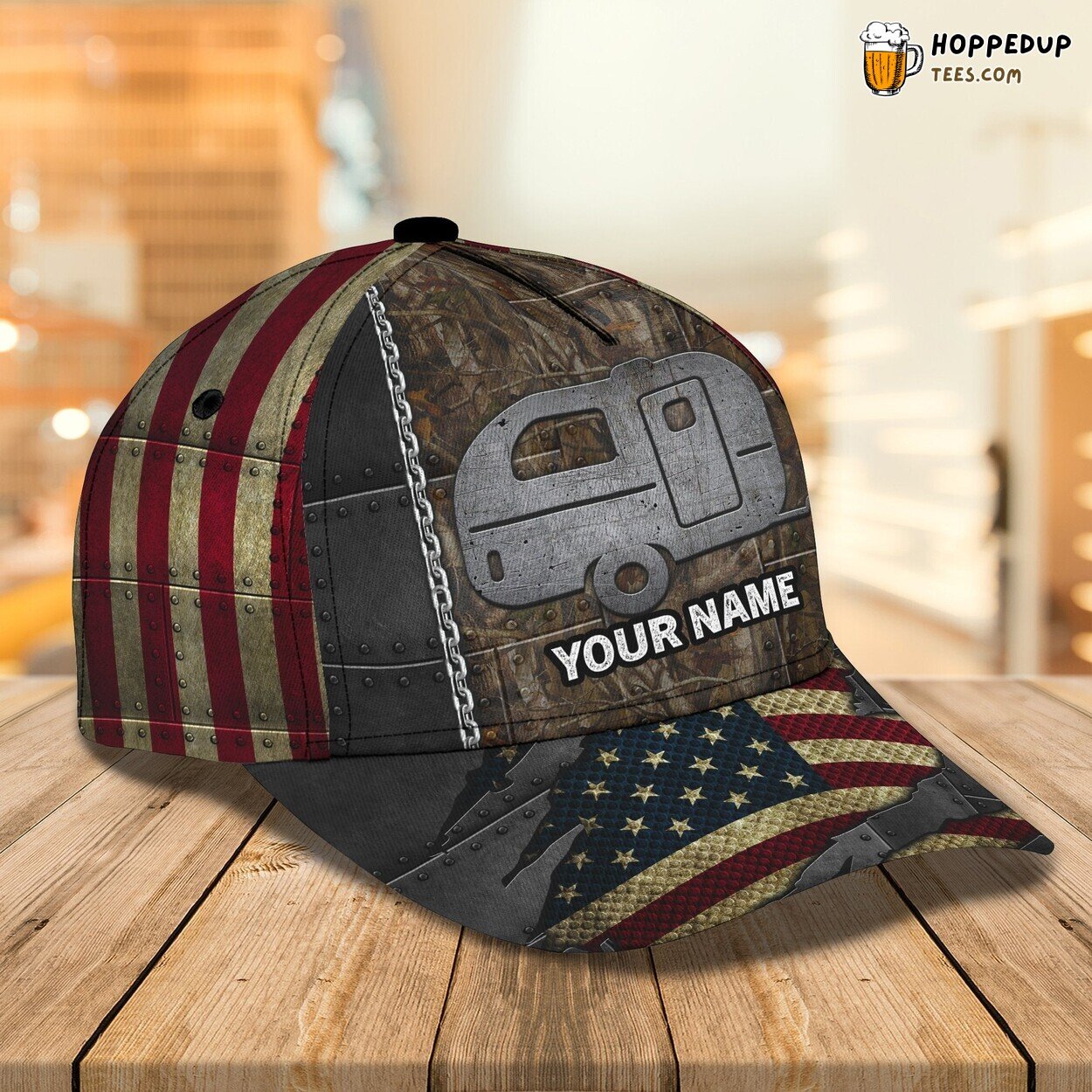3D Classic Cap Camping Caravan Adventure Personalized Name Hat Tribute 3D Classic Cap Camping Caravan Adventure Personalized Name Hat Tribute