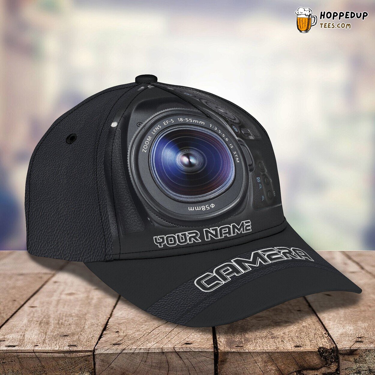 3D Classic Cap Capturing Moments Camera Personalized Name Hat Tribute