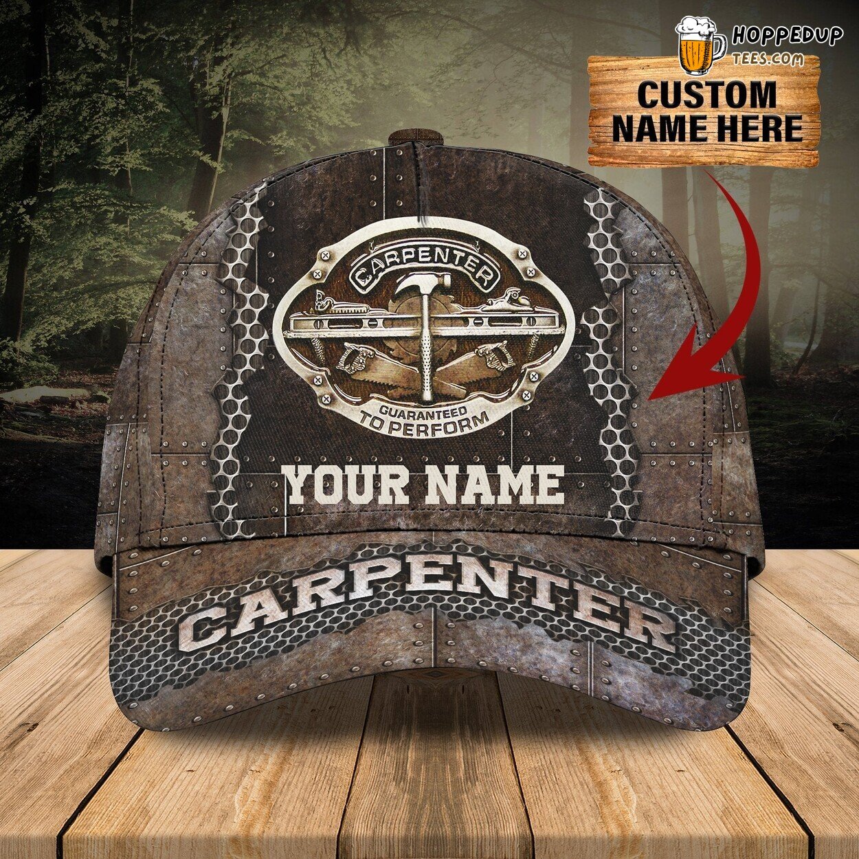 3D Classic Cap Carpenter Skills Showcase Personalized Name Hat Unique Series