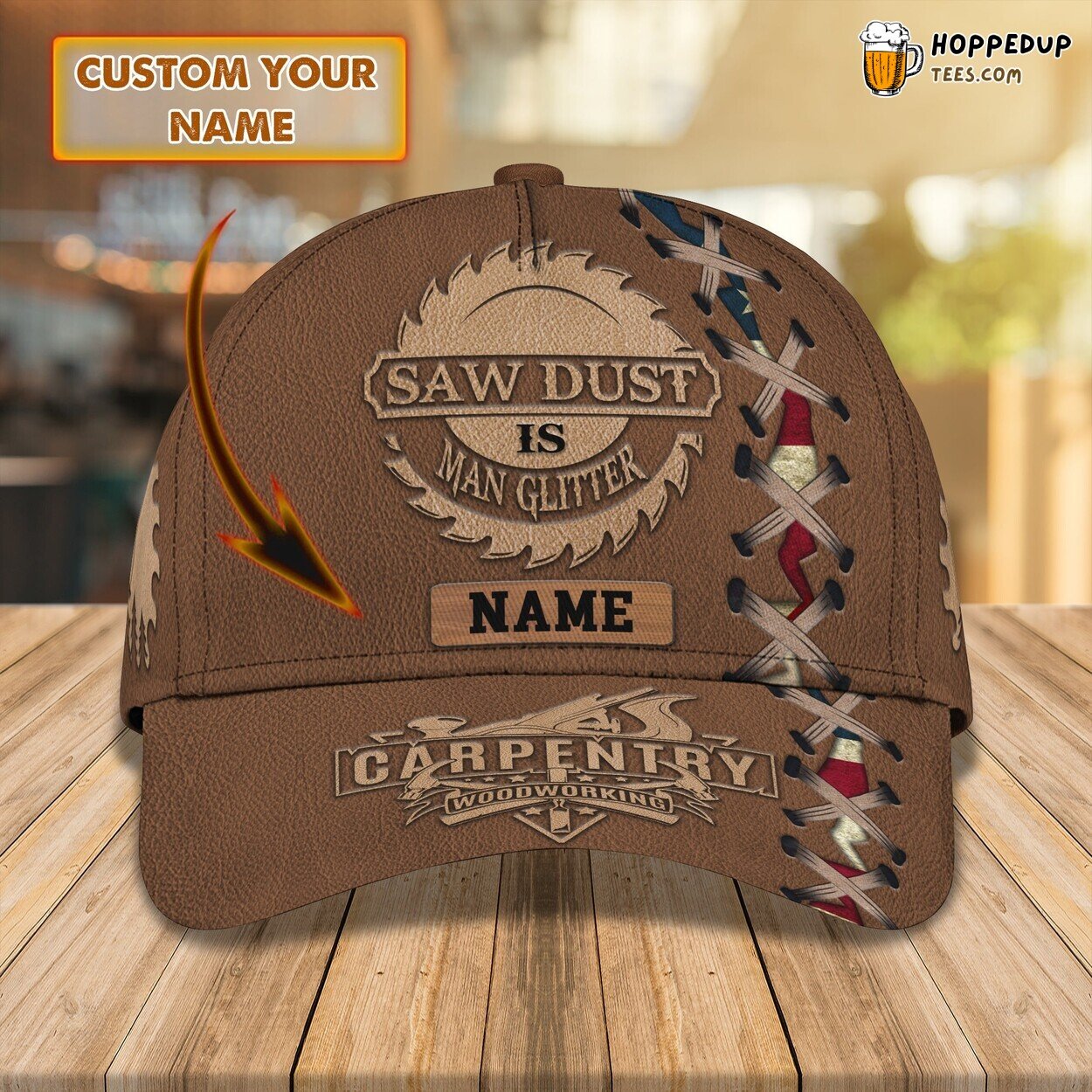 3D Classic Cap Carpentry Personalized Name Unique Premium Look Trend