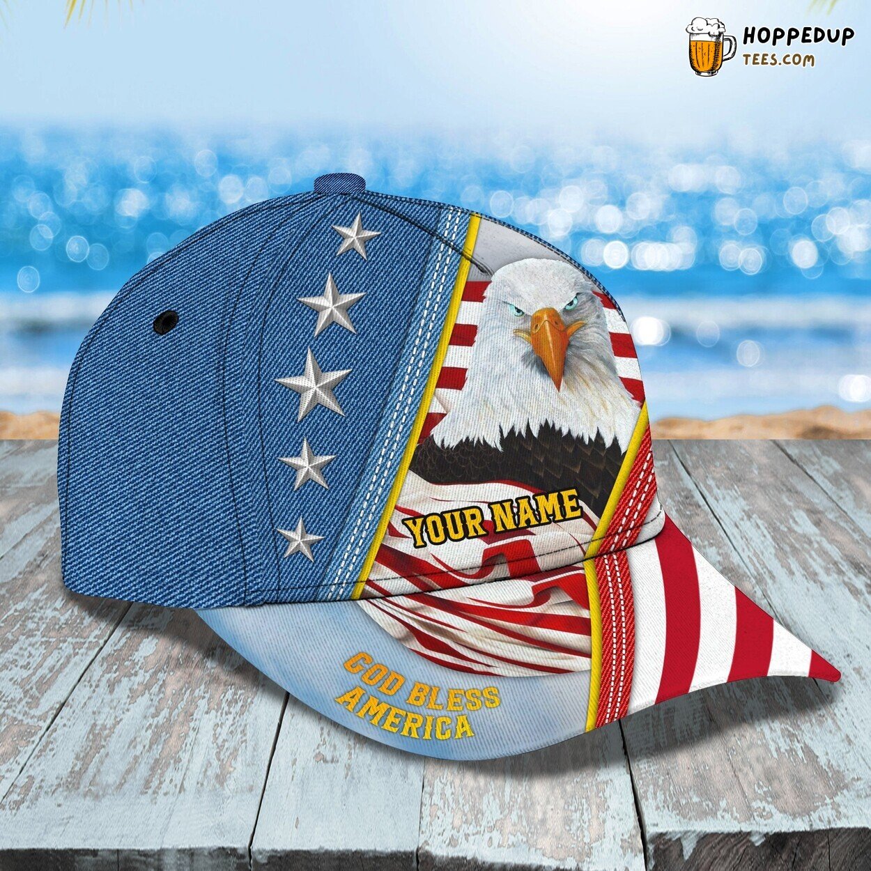 3D Classic Cap Celebrating American Eagle Personalized Name Hat Unique Experience