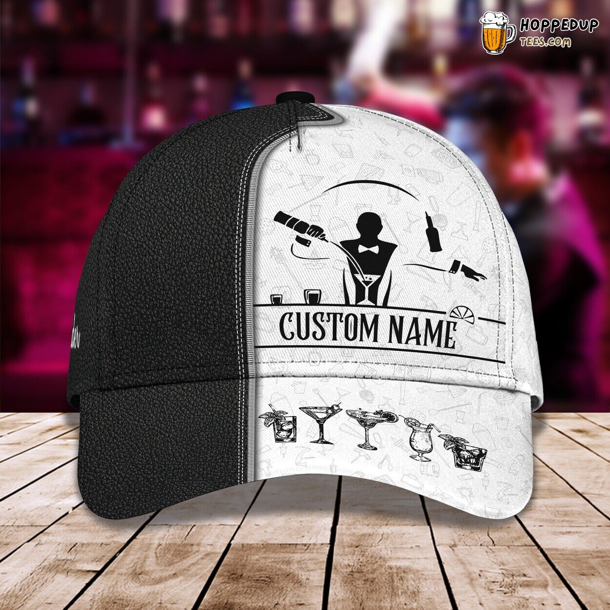 3D Classic Cap Celebrating Bartenders Personalized Name Hat Unique Tribute