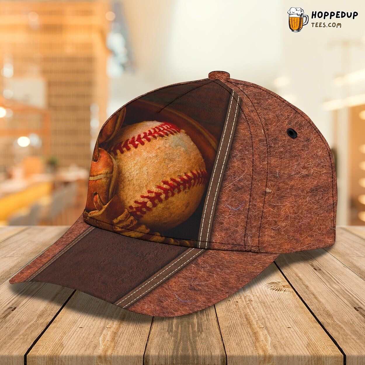 3D Classic Cap Celebrating Baseball Personalized Name Unique Distinct Cap