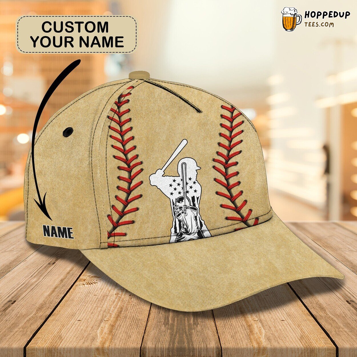 3D Classic Cap Celebrating Baseball Unique Design Personalized Name Hat