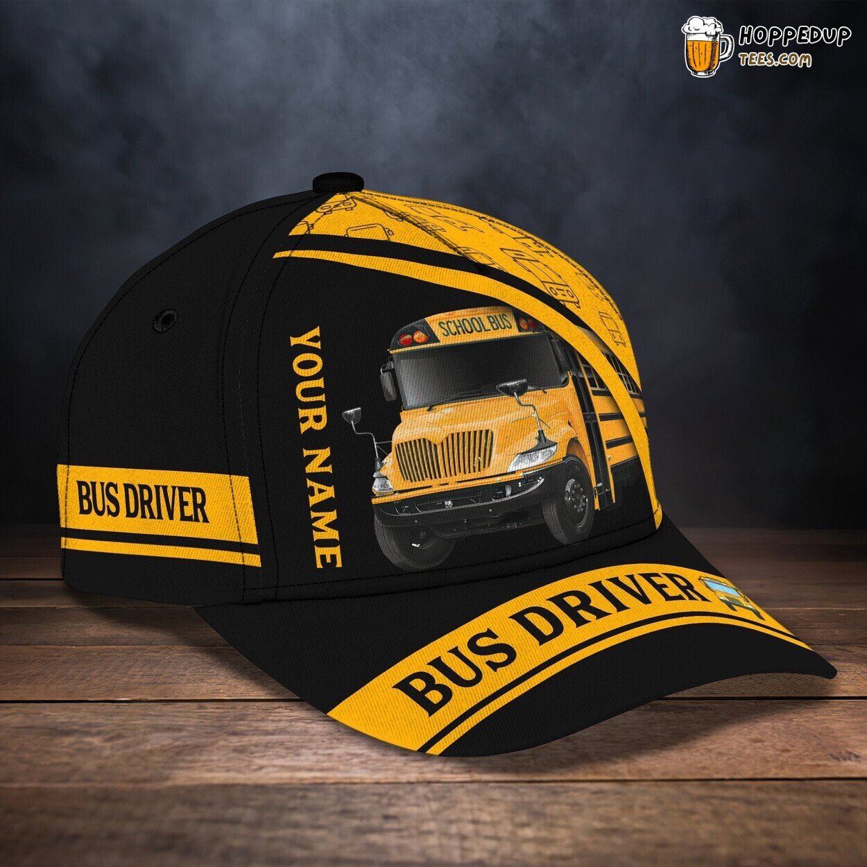 3D Classic Cap Celebrating Bus Drivers Personalized Name Hat Unique Design