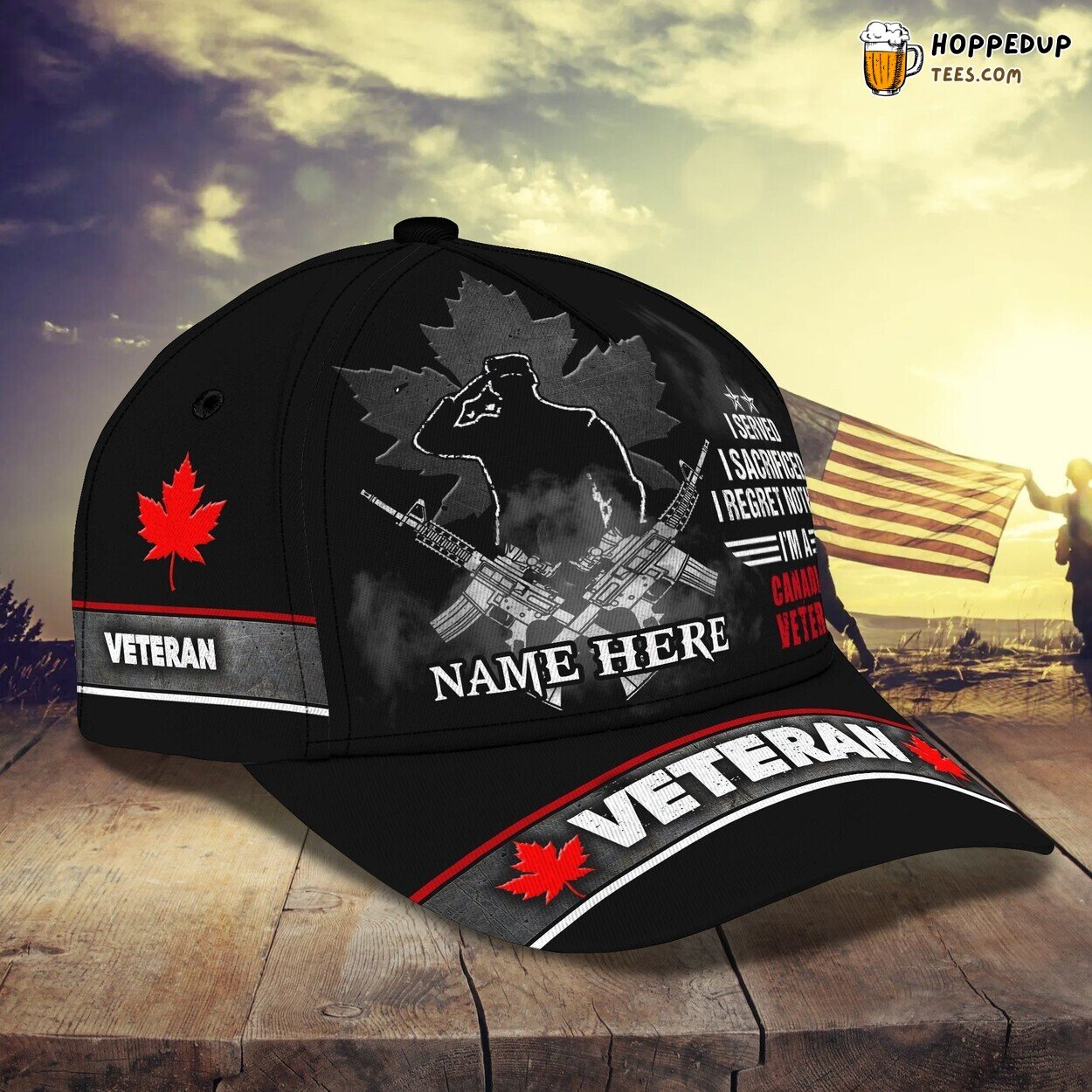 3D Classic Cap Celebrating Canadian Veterans Personalized Name Unique Hat Tribute 3D Classic Cap Celebrating Canadian Veterans Personalized Name Unique Hat Tribute