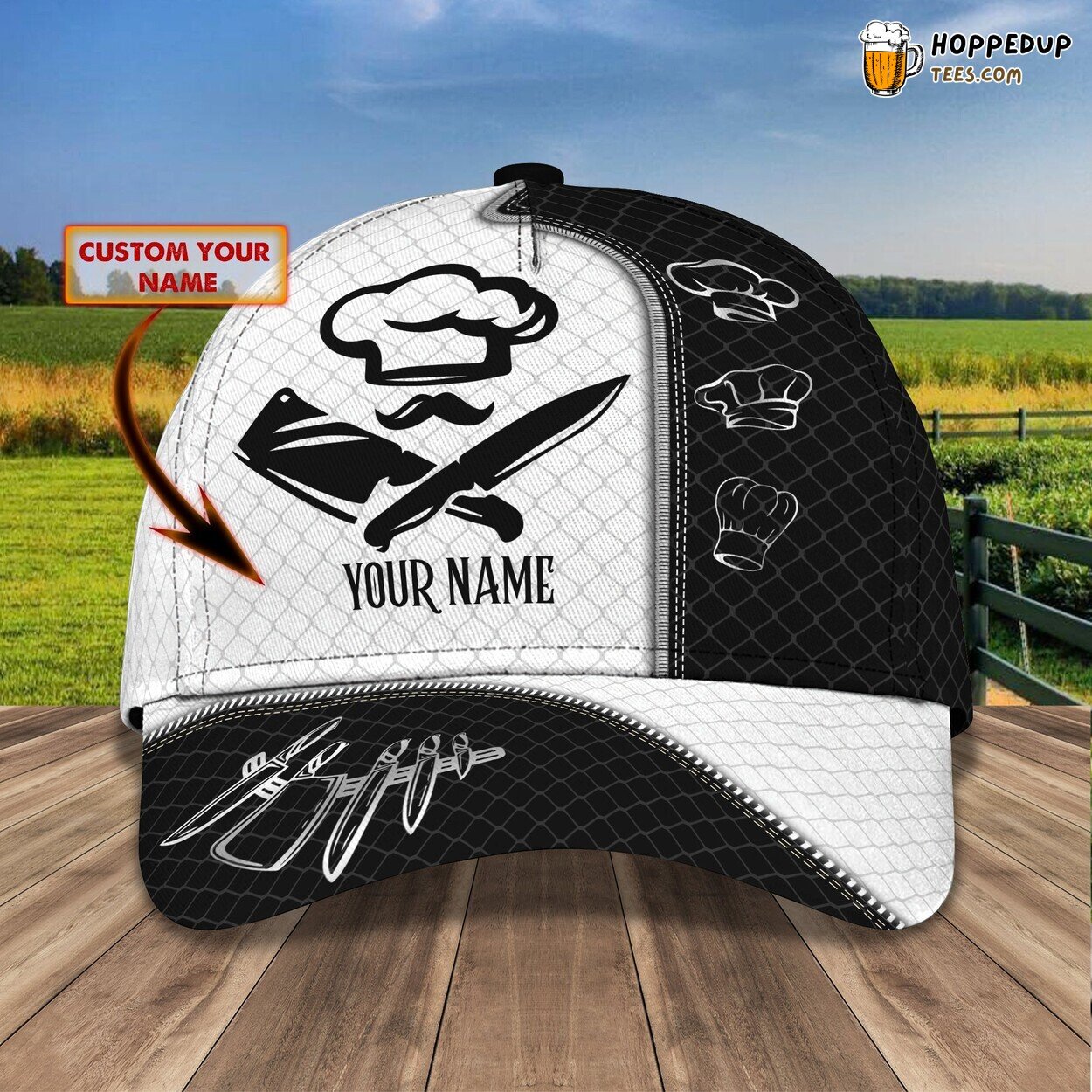 3D Classic Cap Celebrating Culinary Art Personalized Name Chef Hat