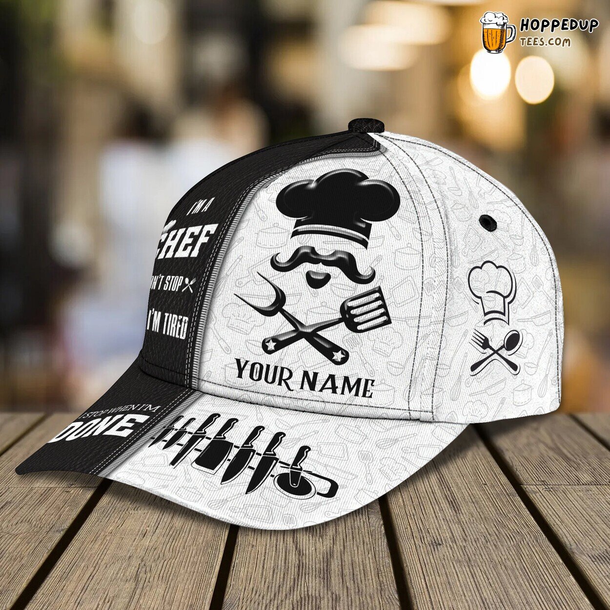 3D Classic Cap Celebrating Culinary Art Personalized Name Chef Hat 3D Classic Cap Celebrating Culinary Art Personalized Name Chef Hat