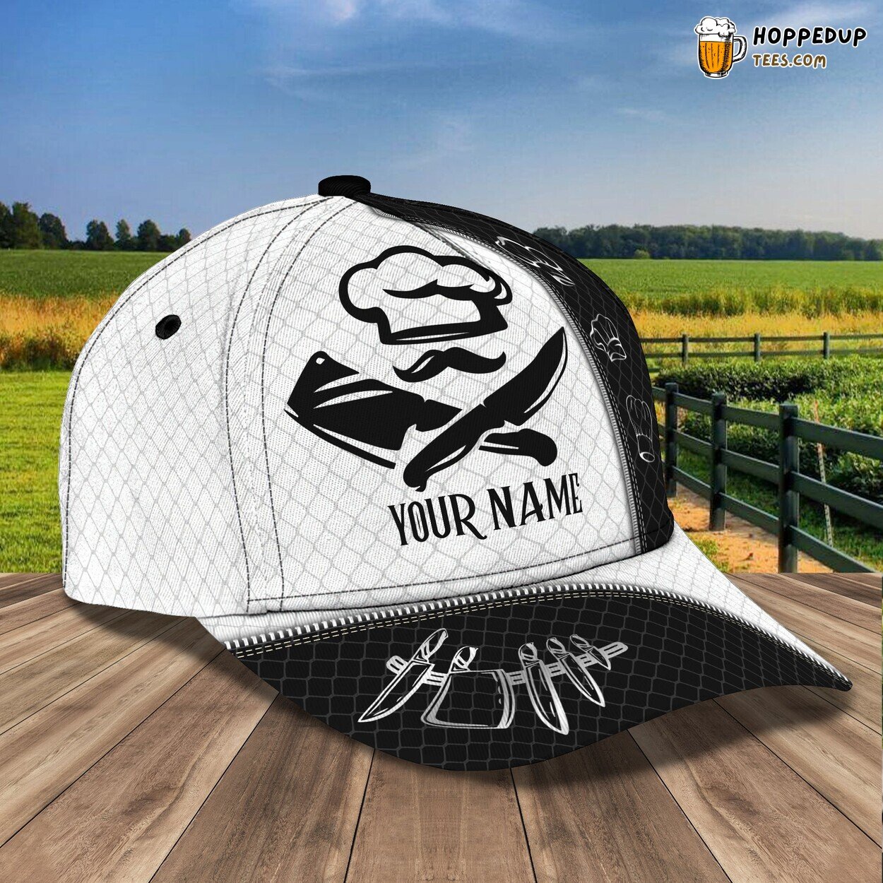 3D Classic Cap Celebrating Culinary Art Personalized Name Chef Hat 3D Classic Cap Celebrating Culinary Art Personalized Name Chef Hat