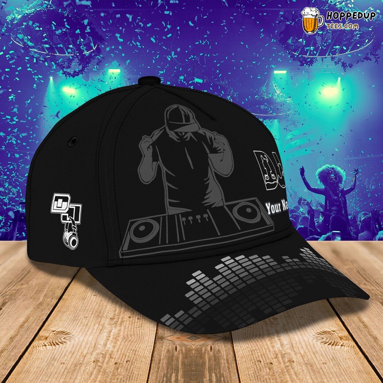 3D Classic Cap Celebrating DJ Music Personalized Name Unique Hat Design 3D Classic Cap Celebrating DJ Music Personalized Name Unique Hat Design