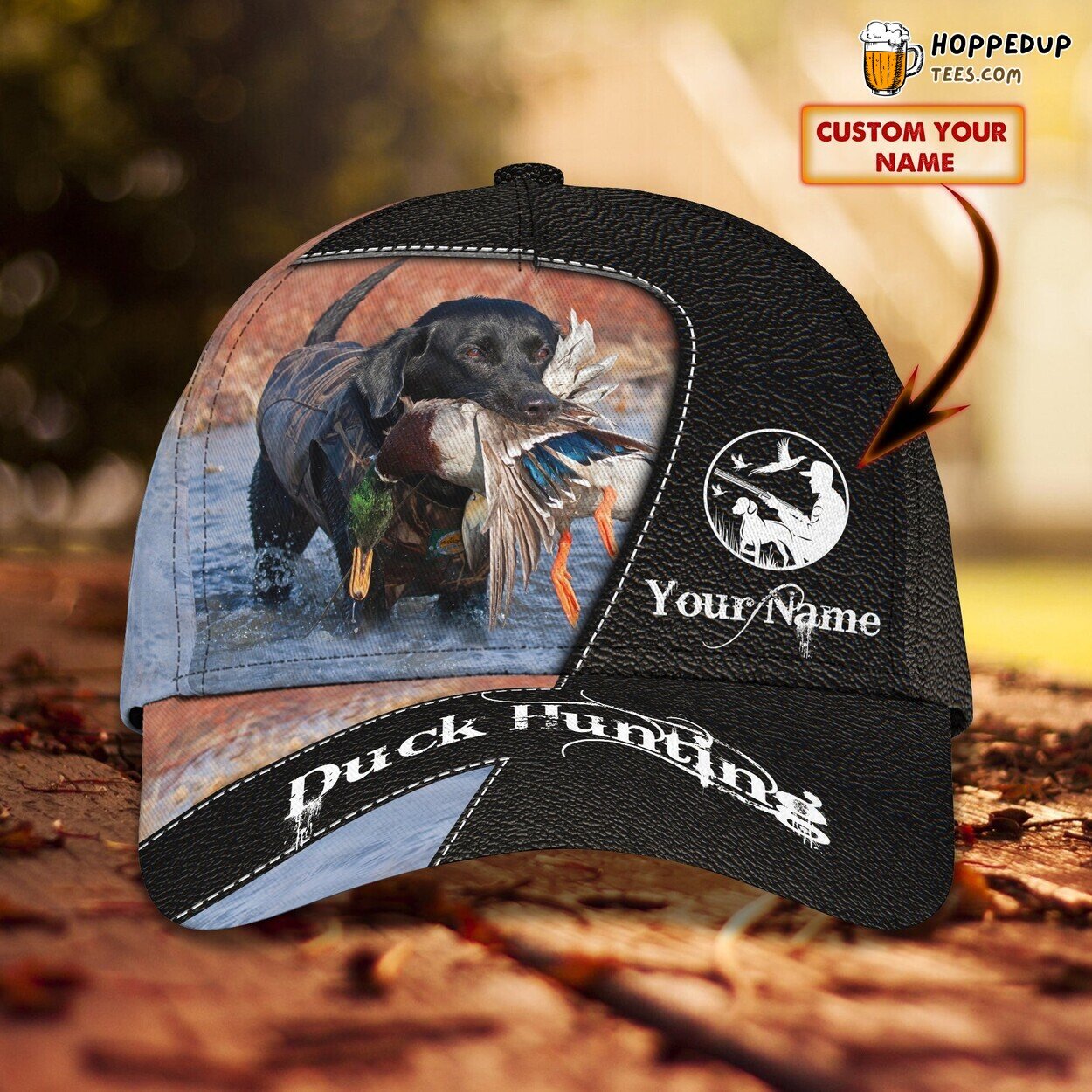 3D Classic Cap Celebrating Duck Hunting Personalized Name Classic Hat Design