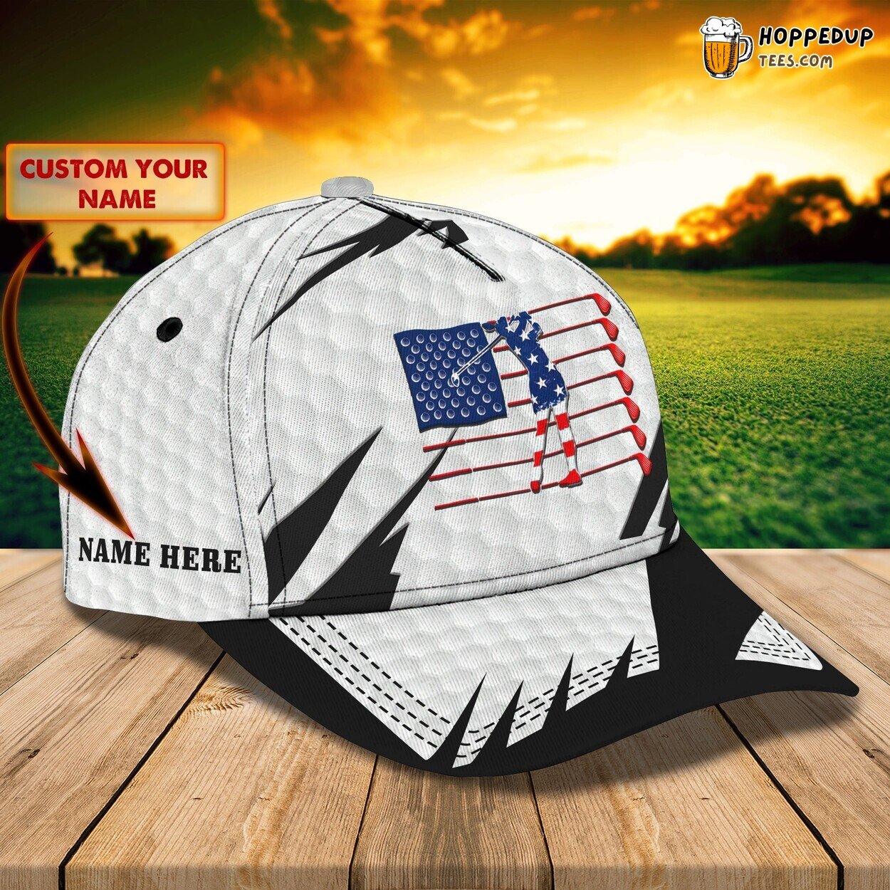 3D Classic Cap Celebrating Golf Journey Personalized Name Distinctive Hat